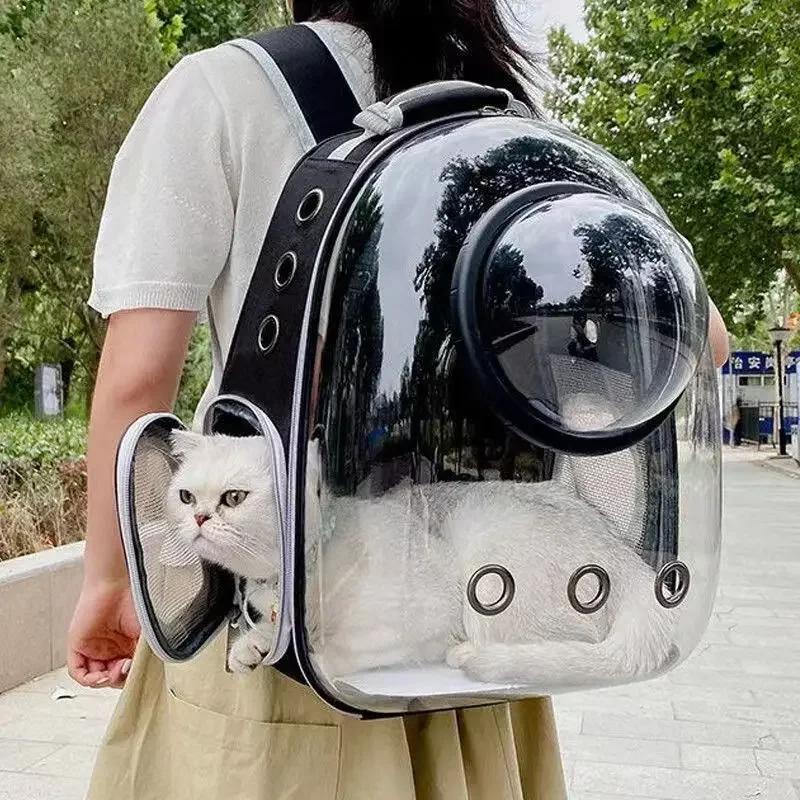 Premium Transparent Breathable SpaceCapsule Pet Backpack Ultra-Light Portable for Cats Dogs Outdoor Travel Transport