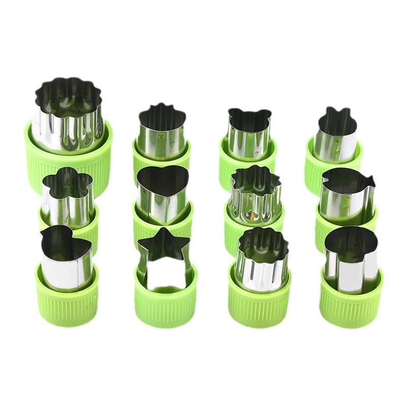 Stainless Steel Baby Food Cutter & Cookie Stamp - Farfalle, Vegetable, Fruit, Sausage, Wonton Mold