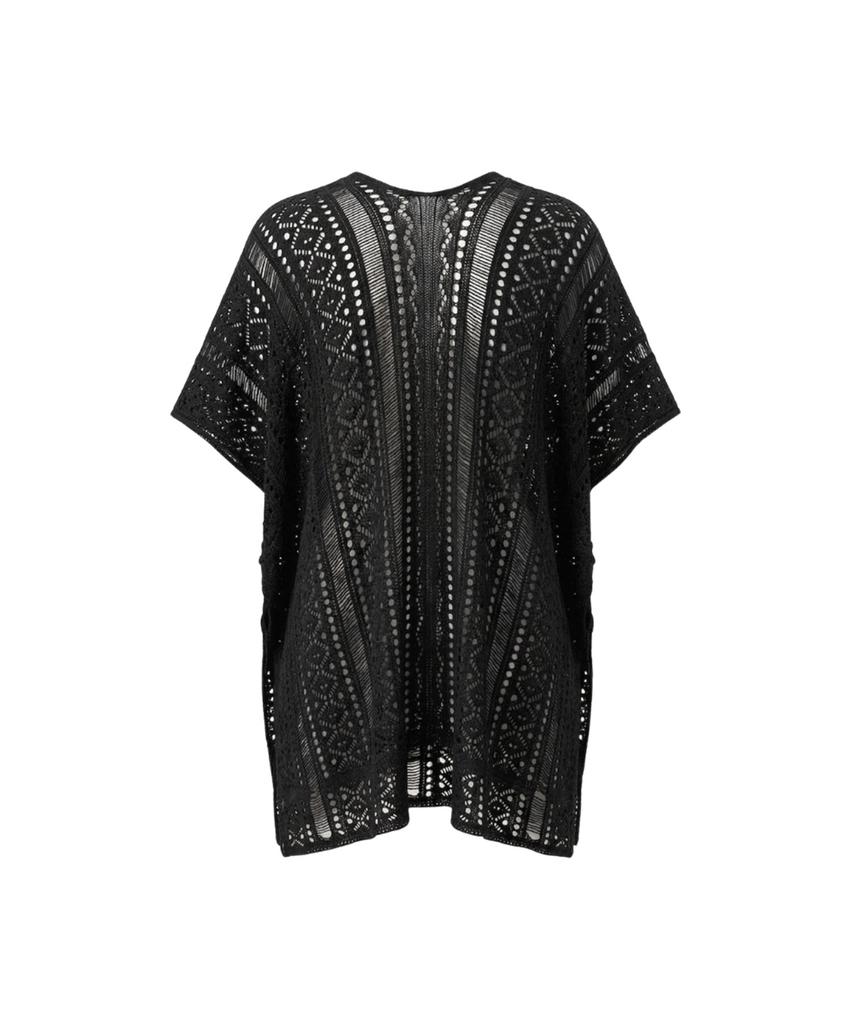 VIKINI VENDER Venus Crochet Loose Fit Cover-Up - Black