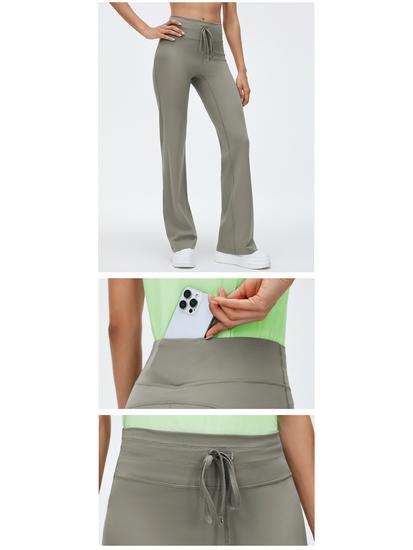 High-Waisted Flared Pants: Butt Lifting & Tummy Control, Slimming Fitness Yoga Pants for Spring/Summer