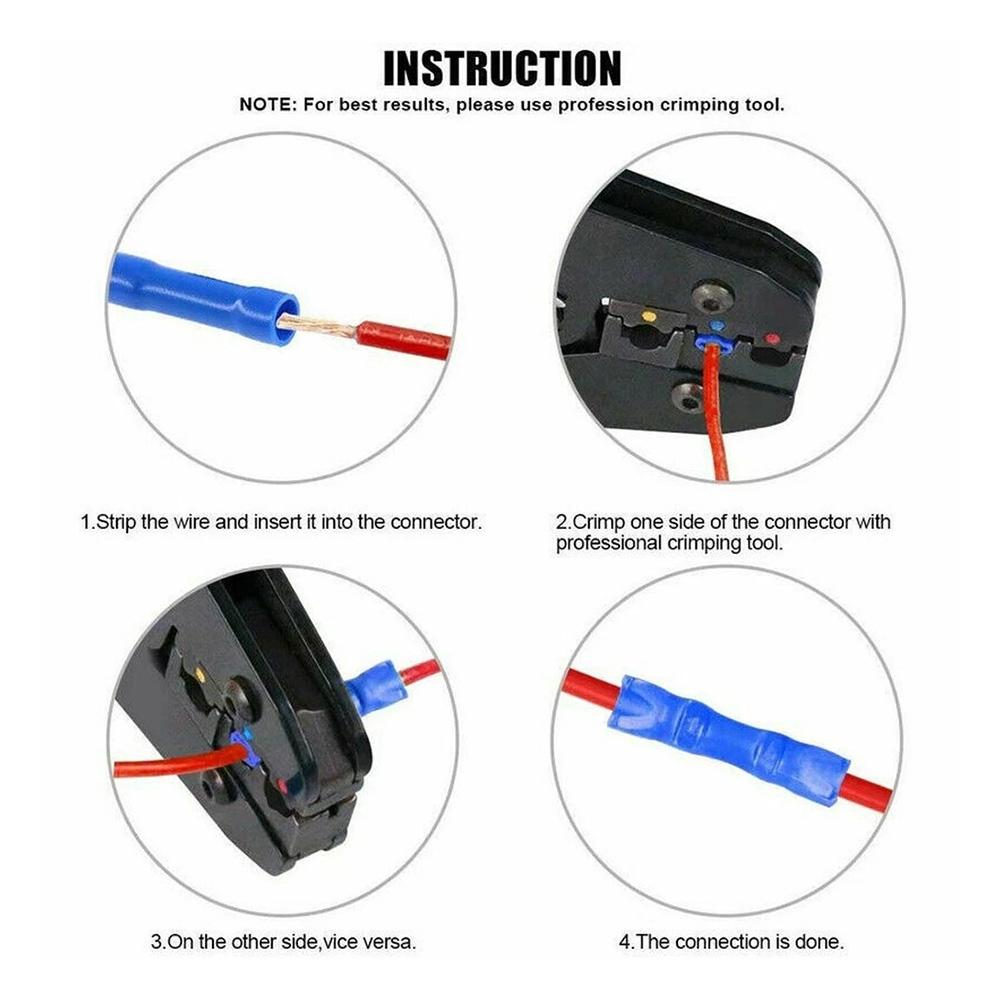 50pcs Crimping Terminals Set PVC & Copper Connectors For Workshop Equipment Accessories Quick Installation
