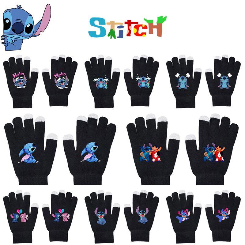 Lilo Stitch Winter Warm Knitted All Finger Gloves