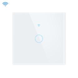 Tuya Touch Screen Smart Light Switch Remote Control Via App Smart Life Neutral and Live Wire Wall Switch Wifi wifi neutral&Eu Standard