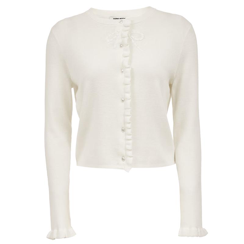 VEROMODA Bow-Knot Silk Wool Blend Cardigan