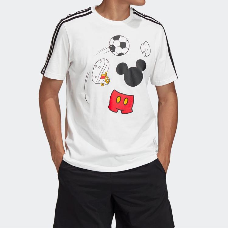 Adidas Disney Mickey Training Sports Tee Men Tops White GF3239