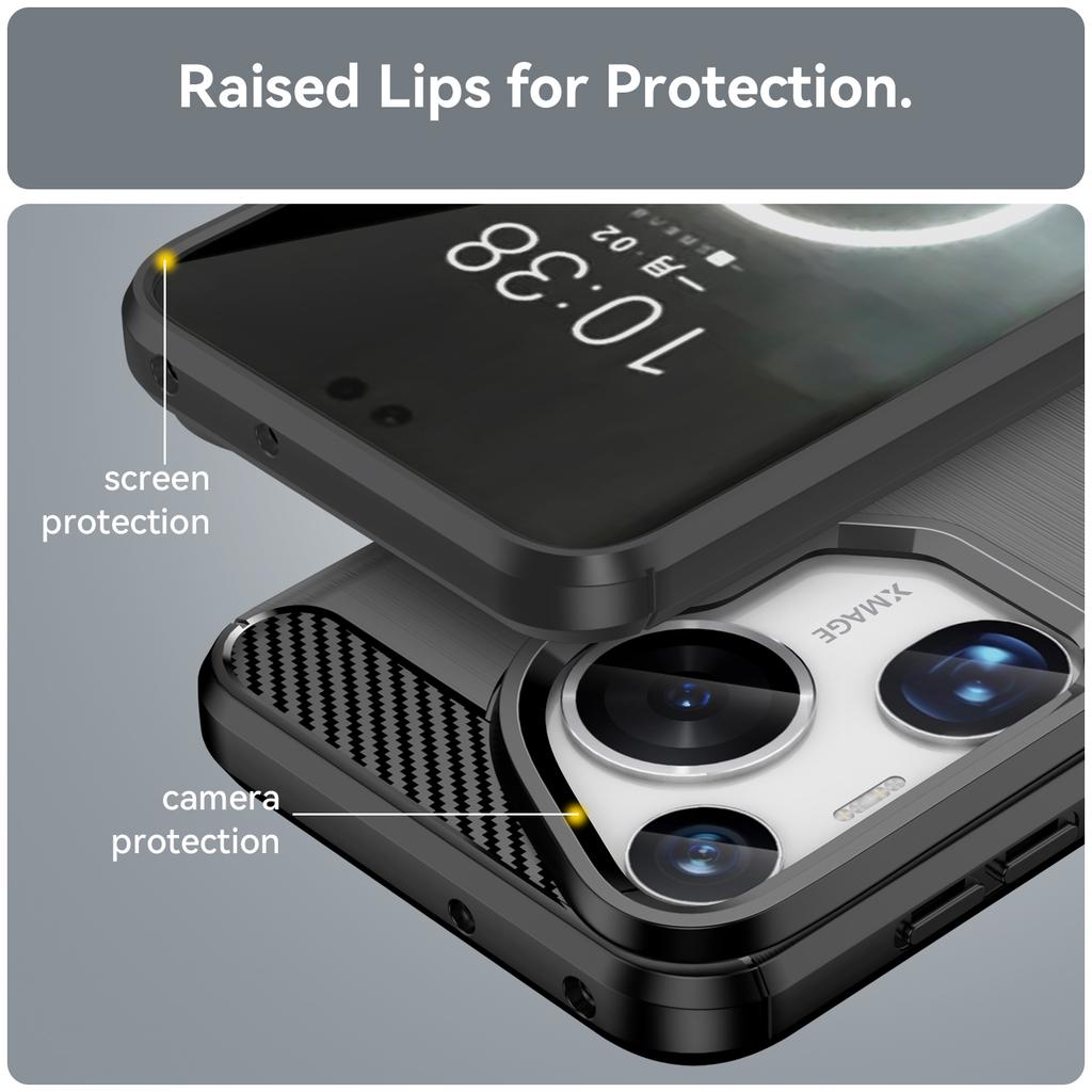 For Huawei Pura 70 Ultra Case Carbon Fiber Texture Soft TPU Slim Phone Cover