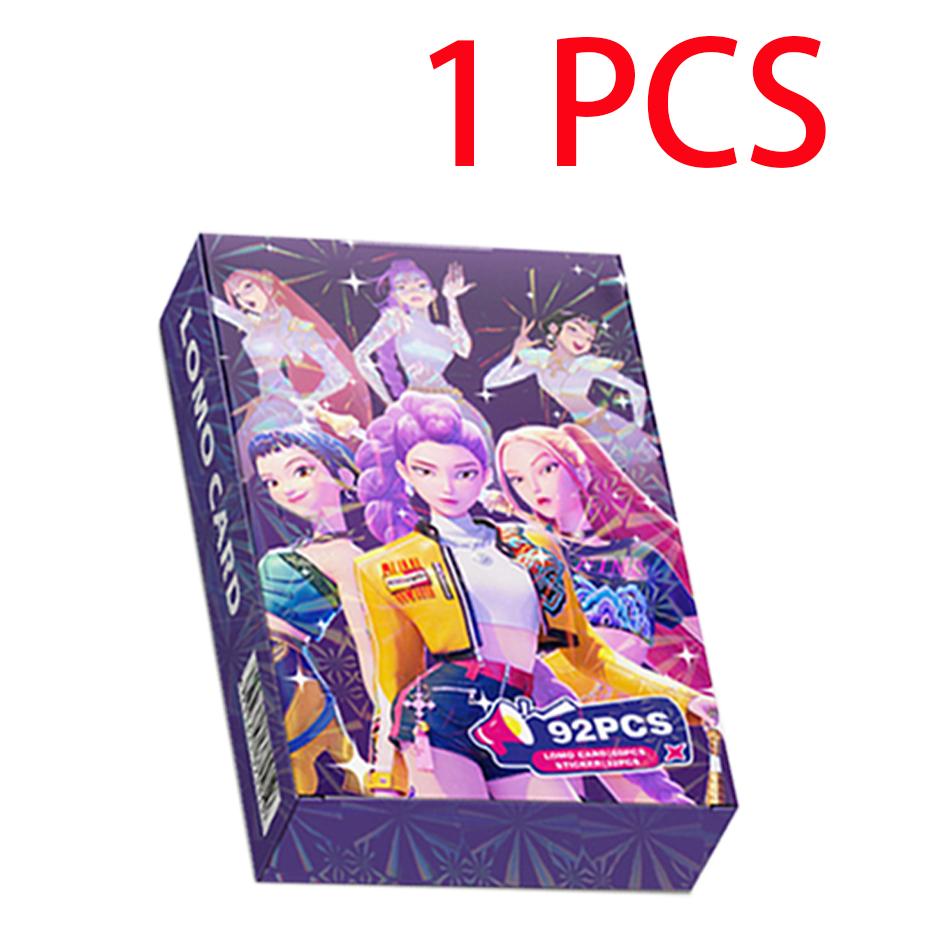 92 Piece Set Kpop Devil Hunter Card Anime Saja Huntrix Kids Party Cosplay Gaming Card Collect Sticker Cartoon Anim Stickers Gift