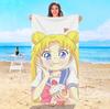 S-Sailor M-Moon Beach Towel Bath Towels Bathroom Items Swimming Pool Spa Playa Travel Sauna Baby For Home Microfiber Gym Shower