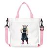 Japan cartoon comics Demon Slayer Print Canvas Bag Stylish Crossbody Bag Large Capacity Commuter Shoulder Bag 7554