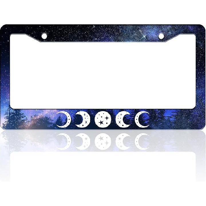 Beautiful Colorful Butterfly License Plate Frame Funny Watercolor License Plate Holder For Front Or Rear Car Tags Stainless Steel Car Decoration With