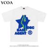 Herren T-Shirt Baumwolle Grafik-T-Shirts Y2k Tops Streetwear Oversize Grunge Sommer Kurzarm Koreanische Mode Hip Hop Ästhetik Kleidung