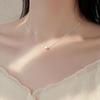 925 Sterling Silver Geometric Square Necklace - Women's Versatile Summer Cool Style Clavicle Chain