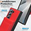 For Samsung Galaxy Z Fold6 5G Case Card Bag Kickstand Leather + PC Phone Cover with HD Screen Protector