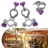 2 Pcs Umbrella Stand 25mm Hole Aluminum Alloy Adjustable