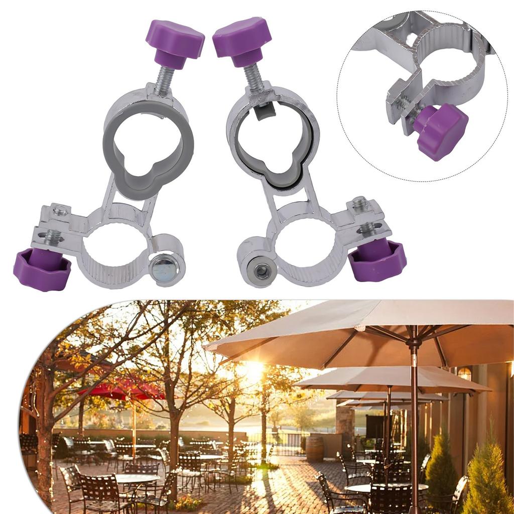 2 Pcs Umbrella Stand 25mm Hole Aluminum Alloy Adjustable