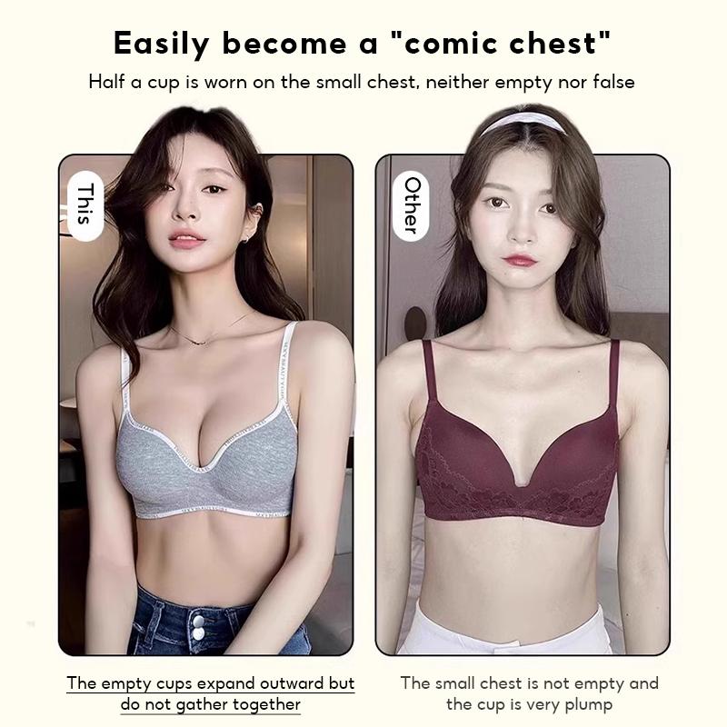 Push-Up Bra Sexy Bra for Women Wireless Brassiere Seamless Comfortable Underwear Young Girls Thick Cup Lingerie AB Cup 32-38