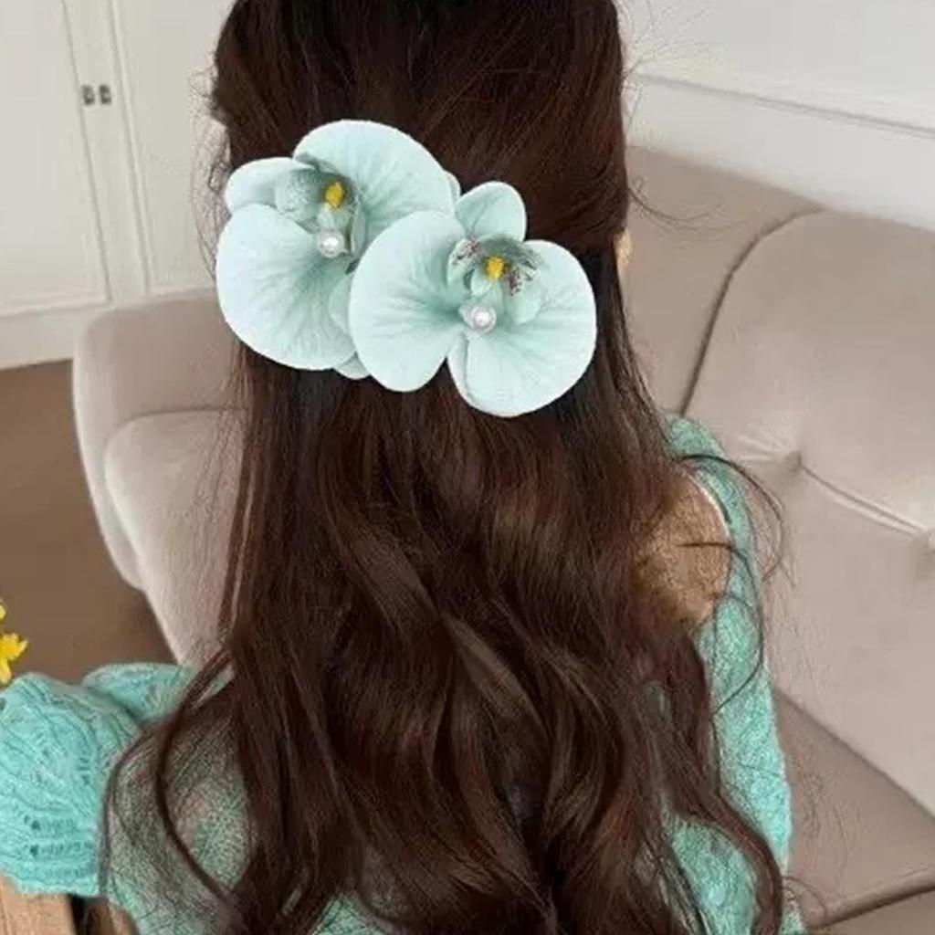 1/2PCS Pearl Orchid Hair Clip For Woman Artificial Flower Hairpins Cute Wedding Party Side Clip Barrettes Hair Accessories Gifts