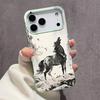 Black Steed With Head Held High Phone Case For IPhone 17 17Air 16 15 14 13 12 11 Pro Max XR XS Max 7 8 Plus Cover Case Coque