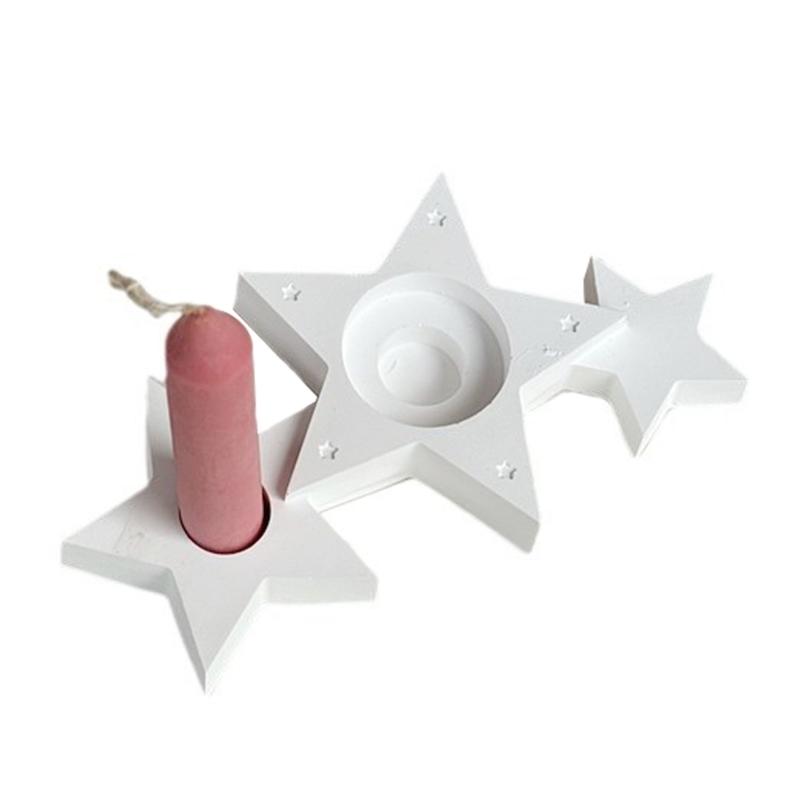 

Innovative Triple Star Shaped Silicone Candle Stand Mold Suitable For Craft Lovers And Home Decoration Projects 1