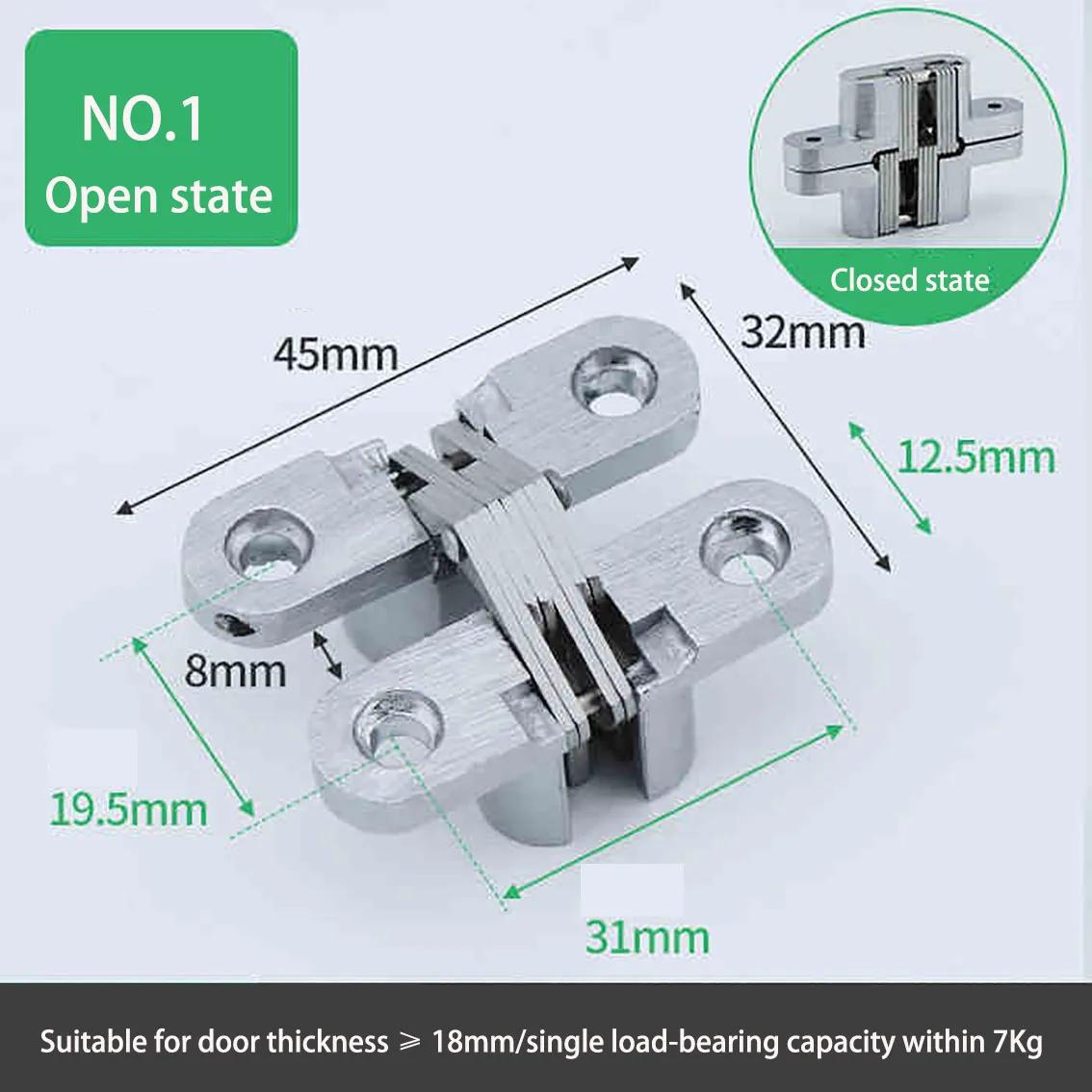 

Invisible Hinges Silent Close Cross Hinge Hidden Concealed Cabinet Cupboard Door Wooden Boxes Folding Furniture Hardware 1pcs