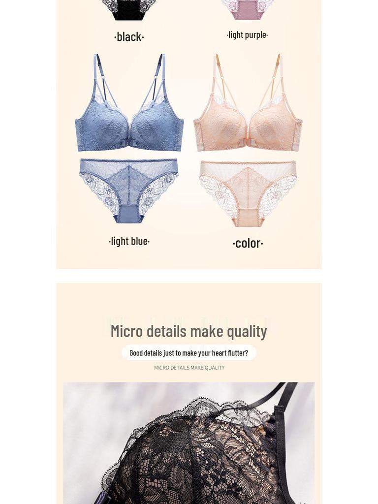 2025 Krajková Bez zad Odnímatelná Ramínka Zapínání Vpředu Bezešvá Push-Up Podprsenka pro Ženy