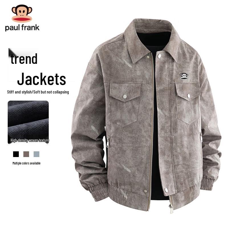 Paul Frank Men's Retro Lapel Workwear Jacket