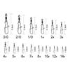 100 Buc/Cutie Conector Pescuit Inox Pin 4# 6# 8#10#12# Vârtel Rulant cu Rulment cu Agrafă Accesorii Momeală Cârlig de Pescuit