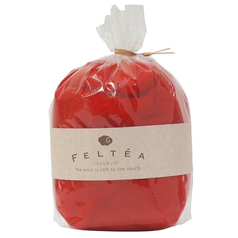 

raw wool Feltea wool felt 40g (9.Red)