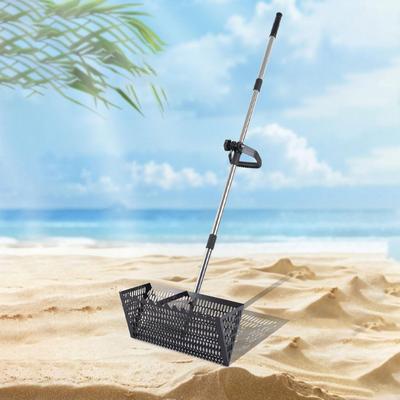 Sită de nisip manuală cu greblă, lopată cu plasă pentru plajă, prăjitor de fructe de mare, sită ergonomică cu dinți ascuțiți pentru grădinărit, afânarea solului, camping