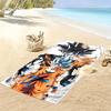 Son Goku Print Beach Towel, Large Soft Quick Dry Towel for Beach Camping Swimming
