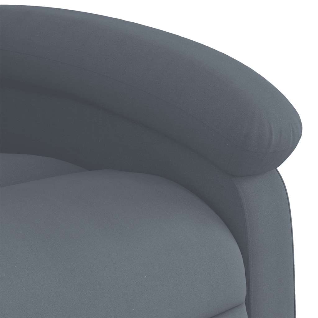 Massage Relax Chair Dark Grey Velvet