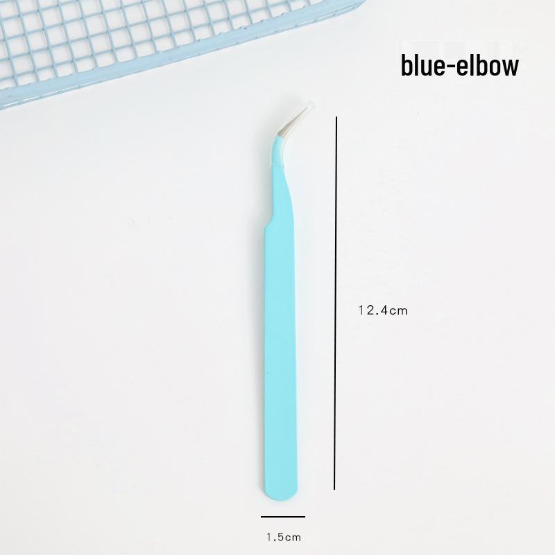 Colorful Bent Tip Stainless Steel Tweezers for Nail Art and Eyelash