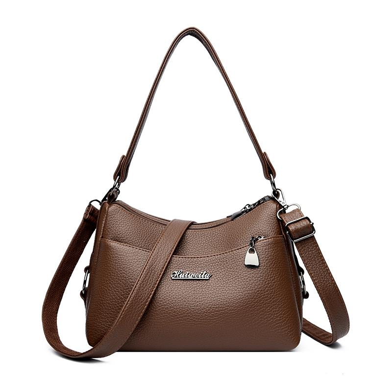 PU Umhängetasche Damen Achseltasche Tasche für Mütter mittleren Alters Umhängetasche