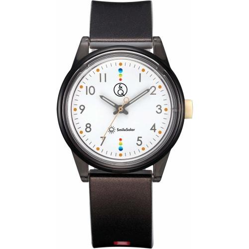 

Citizen Q&Q Smile Solar Watch, Solar-Powered, Analog, Matching Style, 10 ATM Water Resistant, 36mm Diameter, RP26-010, Black