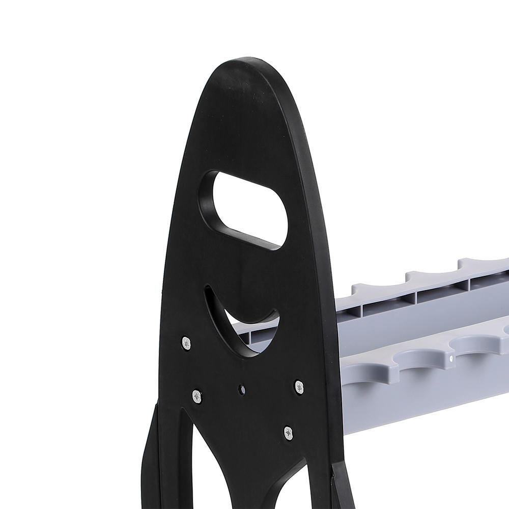 Fish Shape 16 Fishing Rod Holder Storage Rack Compact Fishing Pole Stand Organizer