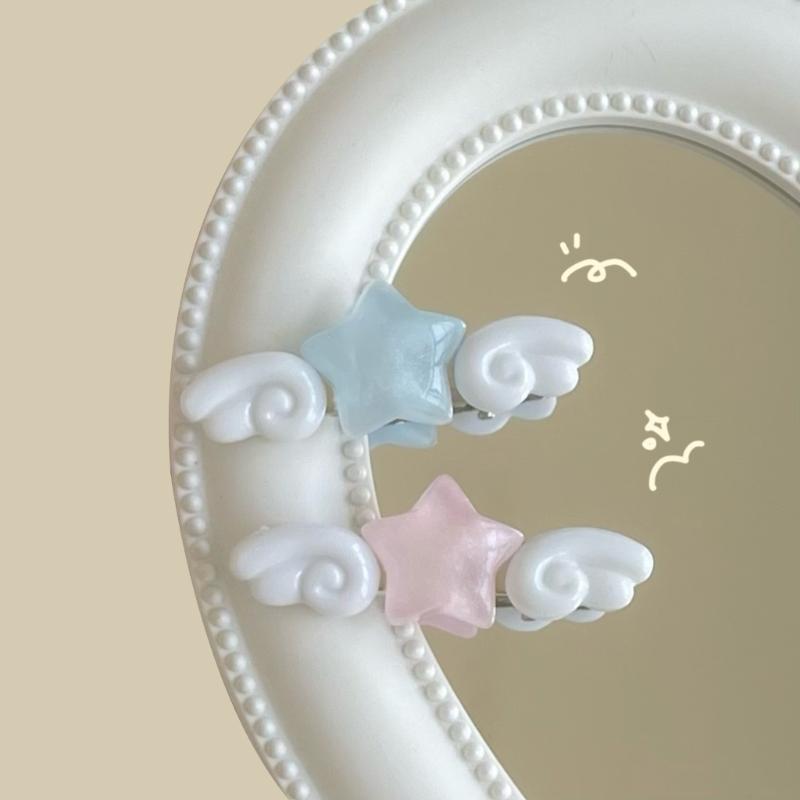 Sweet Duckbill Star Wing Shape Hair Pin Teen Adult Jelly Style Side Hair Clip