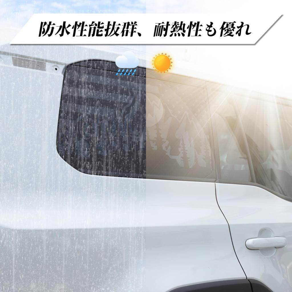 METYOUCAR Toyota Land Cruiser 250 Rear Side Window Sticker Car PVC Exterior Custom Accessory Peak Decal, Wrap, Parts, (Mountain Type)