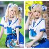 [Milky Time] Genshin Impact Barbara Cosplay Short Sleeve Sailor Uniform with Wig, Halloween