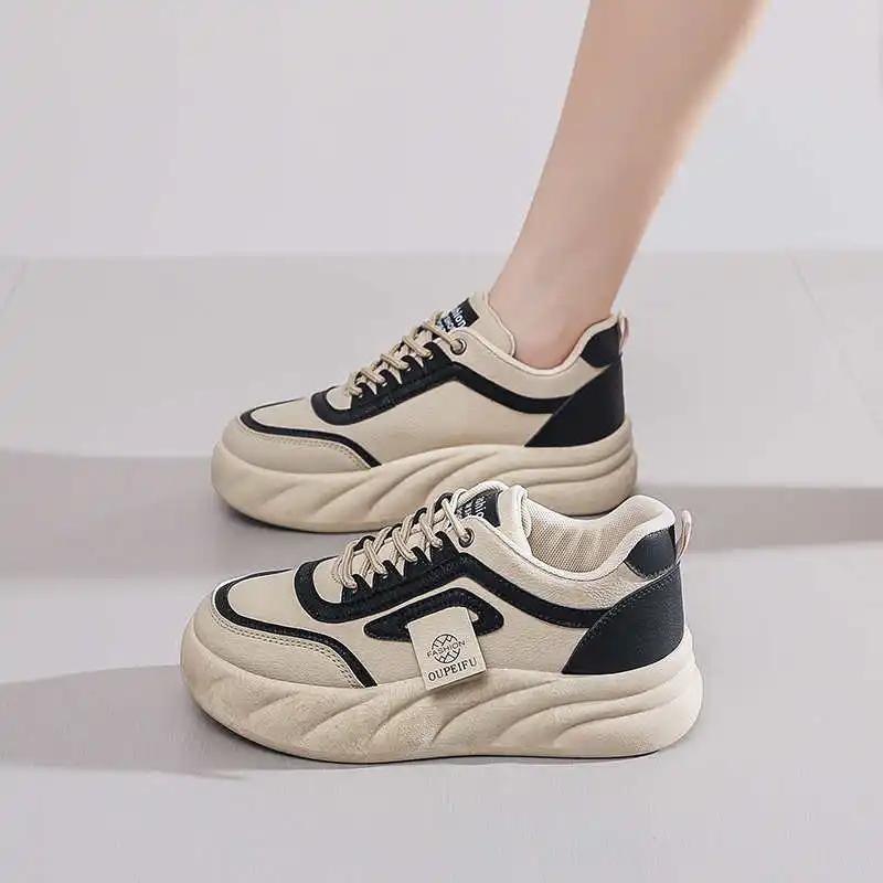 Autumn-spring Without Heels Women's Tenid Flats Comfortable Women's Sneakers Black Women's Sports Shoes Link Vip Choes