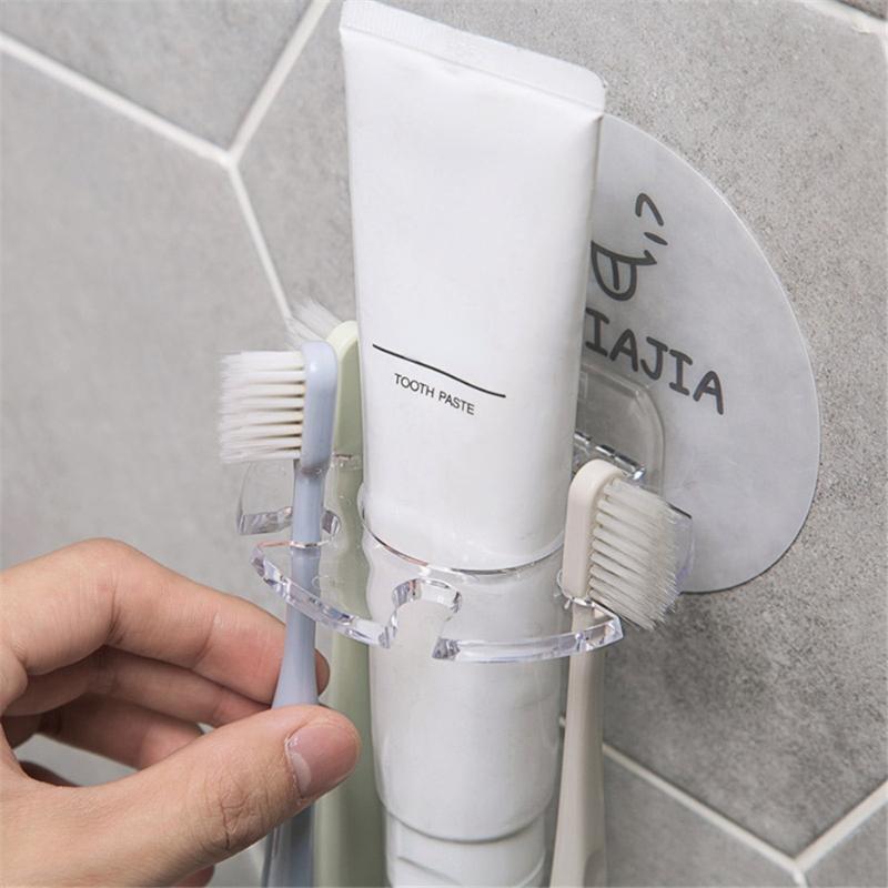 1 Pc Plastic Shaver Toothbrush Dispenser Toothbrush Holder Toothpaste Storage Rack Bathroom Organizer Accessories