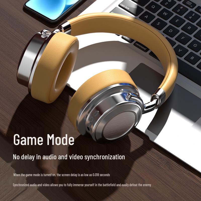 Retro Style Bluetooth 6.0 Over-Ear Wireless Headset with Microphone for Sports Fashion