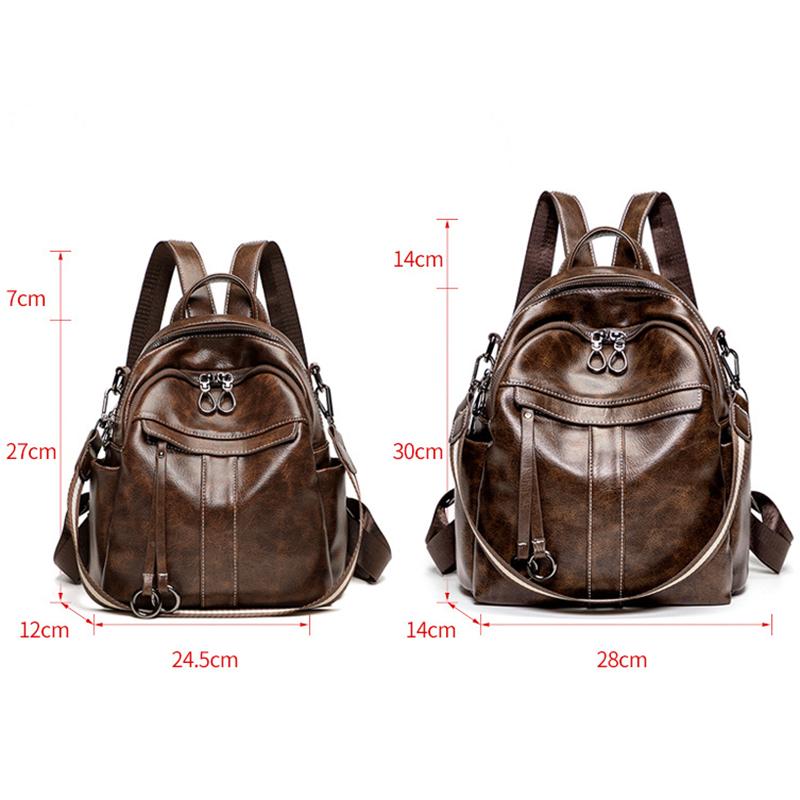 Mode Frauen Rucksack Schultaschen für Teenager Mädchen Schultasche Rucksack PU Leder Umhängetasche Studenten Handtasche