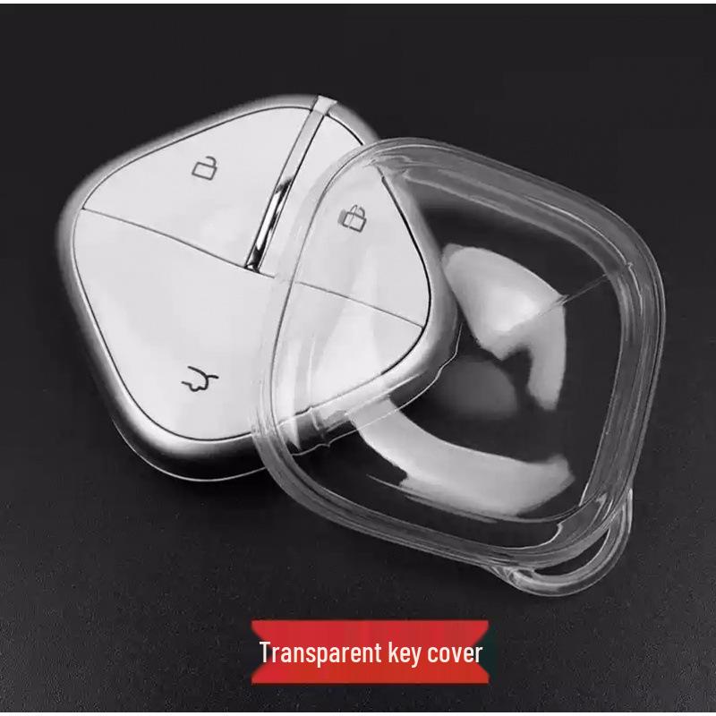 Ultra-Thin Transparent Key Case for Wuling Bingo, Baojun, Yun Duo, Yue Ye, KiWi EV - Full Coverage Shell Buckle