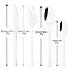4Pcs Mirror Black Cutlery Set Stainless Steel Flatware Western Knife Fork Spoon Silver Cutlery Kitchen Tableware Set Supplies