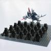 New 21Pcs Solider Uruk Hai Army Figrues King Angmar With Fell Beasts Shield Sword Bow Spear Weapons Kid Toys