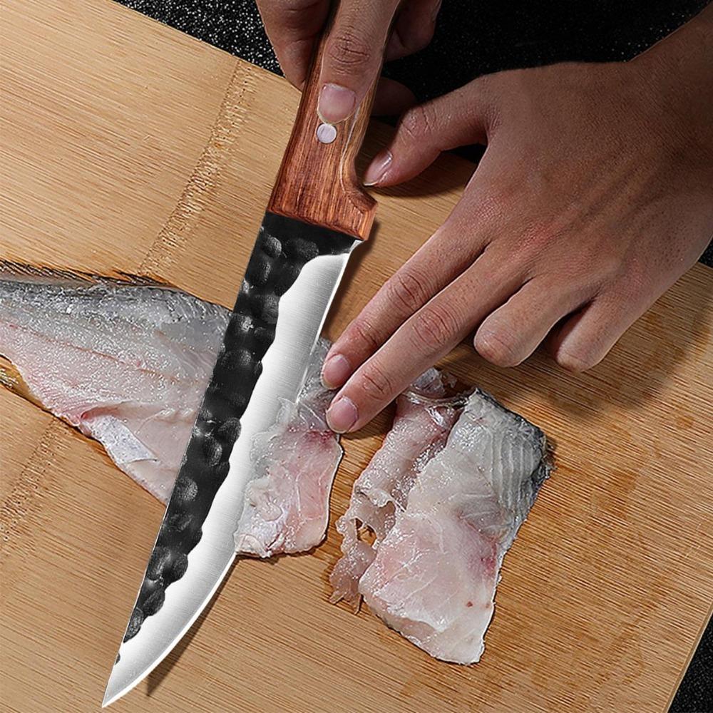 Stainless Steel Boning Knife Forged Professional Chef Knife Meat Cleaver Fish Filleting Knife Kitchen Cooking Tool