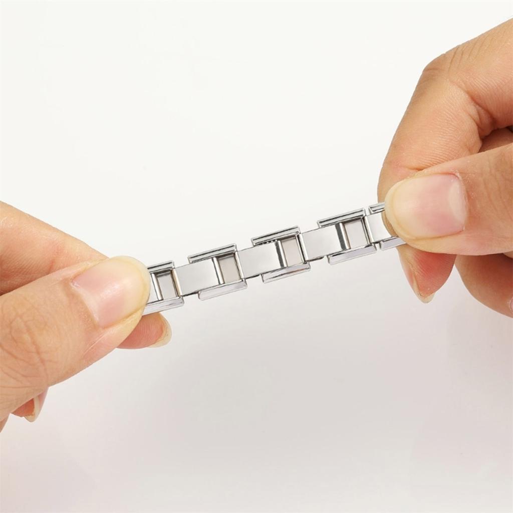 Italian Module Bracelet Link Connectors Jewelry Accessories Stainless Steel Texture Suitable for Jewelry Enthusiasts