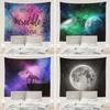 Starry Sky TV Background Tapestry: European-American Decorative Landscape Wall Hanging