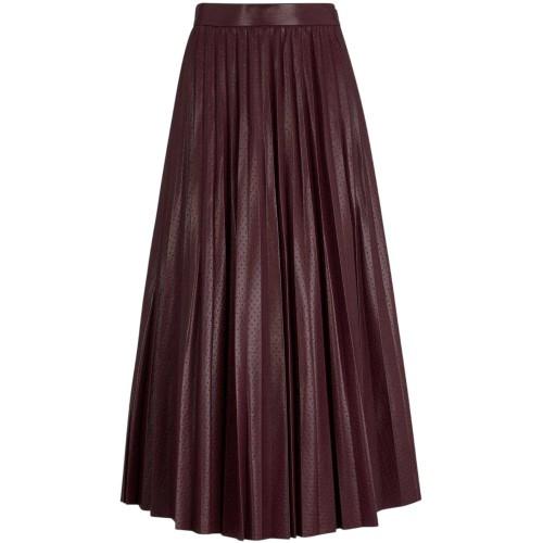 BOSS Womens/Ladies Veplika Faux Leather Pleated Midi Skirt