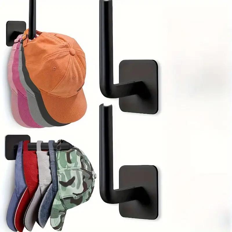 

2-4-Pack Self-Adhesive Storage Hooks Home Space Saving No Punching Required for Hanging Keys Hats Towels Miscellaneous Organizer